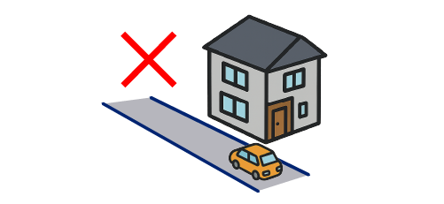 ４m未満 車両のすれ違い不可